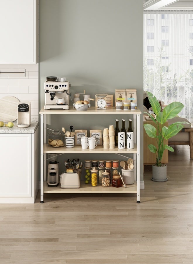 Harlan 3-Tier Coffee Corner Table, Minimalist Coffee Station Shelf, Kitchen Storage Rack, Console Table with Storage, Modern Versatile Utility Rack for Living Room, Hallway, Foyer, Entrance, Kitchen. - Image 2