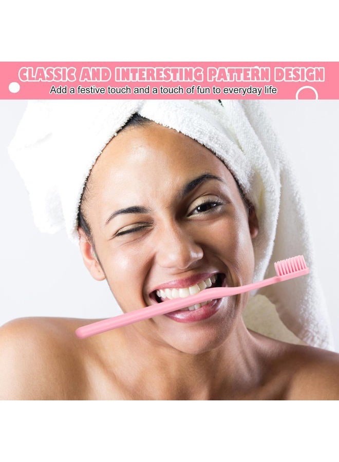 FoldTier 12 Pcs Pink Toothbrush Extra Soft Toothbrush Intensive Clean Tooth Brush for Adults Deep Clean Tooth Brush Individually Wrapped Gentle Bristles for Home Hotels Travel Supplies - Image 4