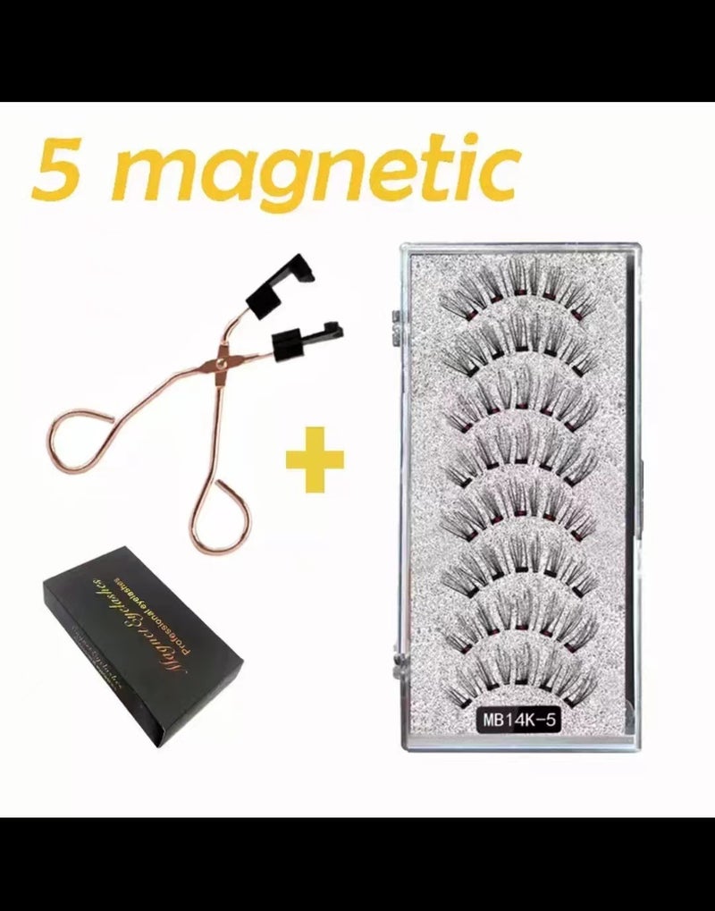 explosions manufacturers direct supply 5 magnetic false eyelashes MA series 3D magnetic eyelashes natural curling super soft - Image 1