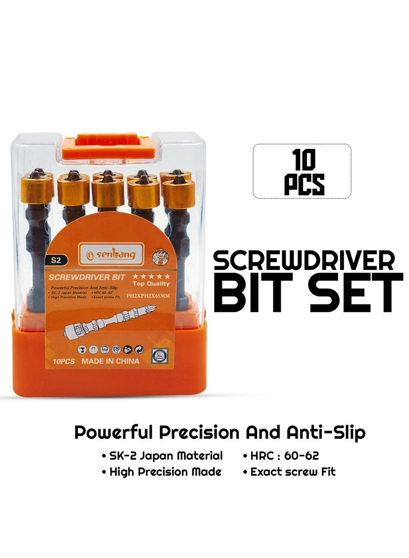 Senbang High Quality 10 Pieces Screwdriver Bit Set S2 Steel Powerful Precision And Anti-Slip  - Image 1
