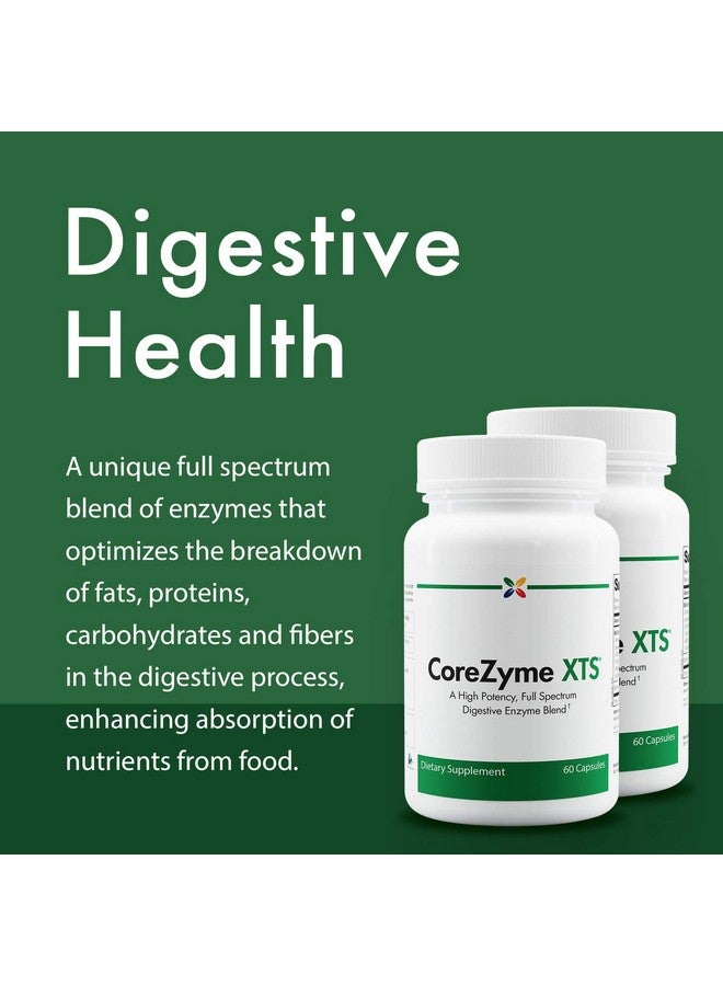 stop aging now Stop Aging Now - CoreZyme XTS - Full Spectrum Digestive Enzymes Blend - Immune Support, Healthy Digestion, Nausea, Bloating & Gas Relief - Lactase, Protease, Amylase, Ox Bile Extract - 60 Caps - Image 2
