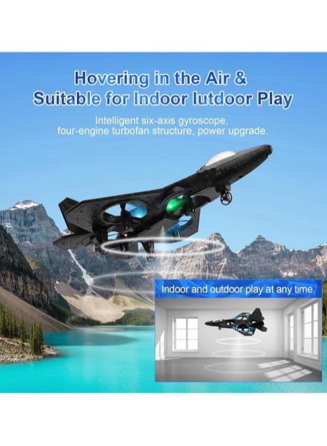 طائرة L0712 RC، طائرة تعمل بالتحكم عن بُعد بتردد 2.4 جيجاهرتز، طائرة تحكم عن بُعد بأربع قنوات، لون أسود/أزرق - Image 3