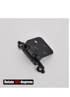 Y&D 1/2 Inch Overlay Cabinet Door Hinges, Flush 2 Pack Matte  - Image 4