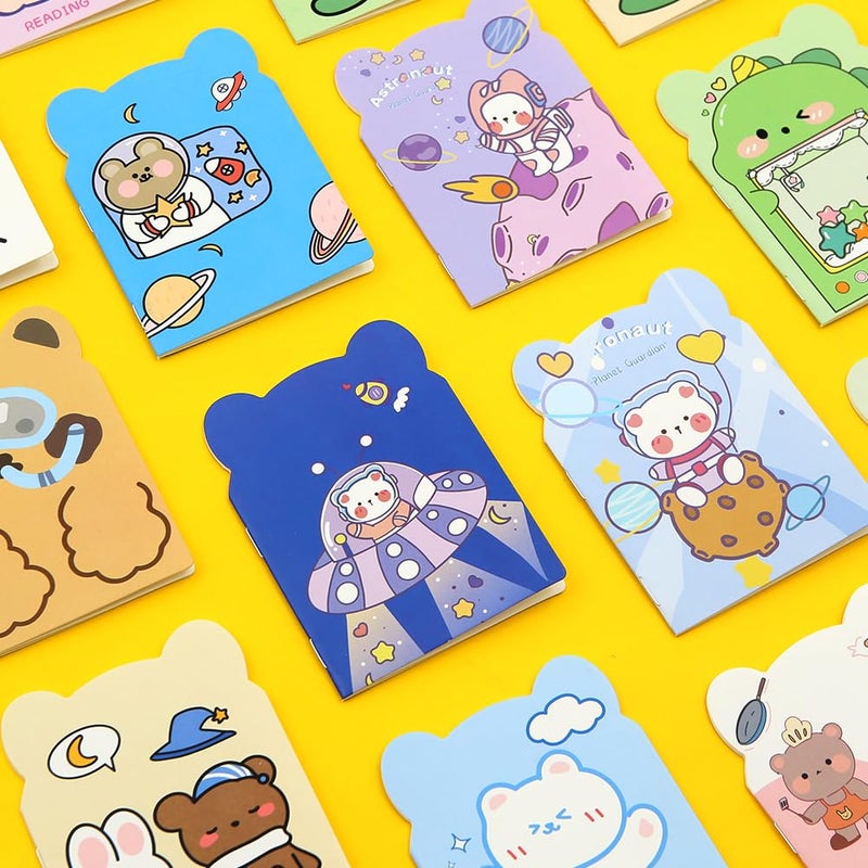 Winterworm 20Pcs Mini Notebook for KidsAnimal Notebooks Pocket Notepads 47 x 34 Small Journal Panda Bear Dinosaur Horizontal Line Notebooks for Office Home Travel Student Memo Notepads School Supplies Unknown Binding - Image 4
