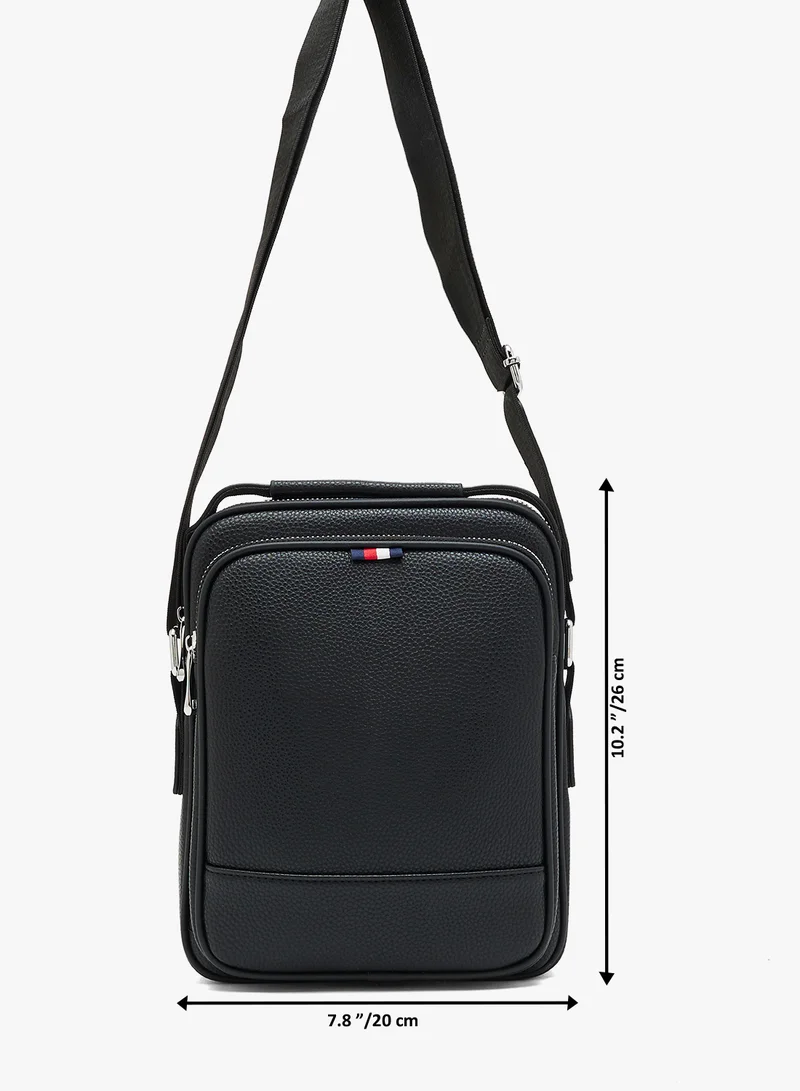 Robert Wood Webbing Detail Casual Crossbody Mesenger Bag