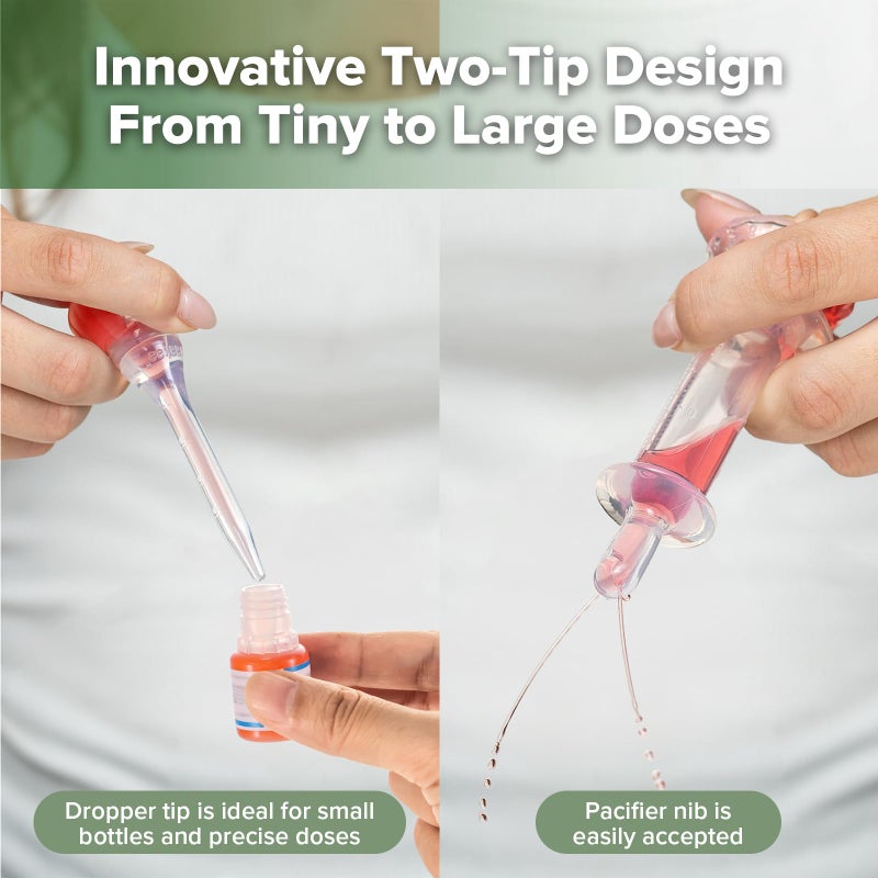 haakaa Baby Medicine Dispenser Set,Baby Essentials,Baby Medicine Syringe,Unique Silicone Ball Design,Medical-Grade Silicone,0 Months+ - Image 2