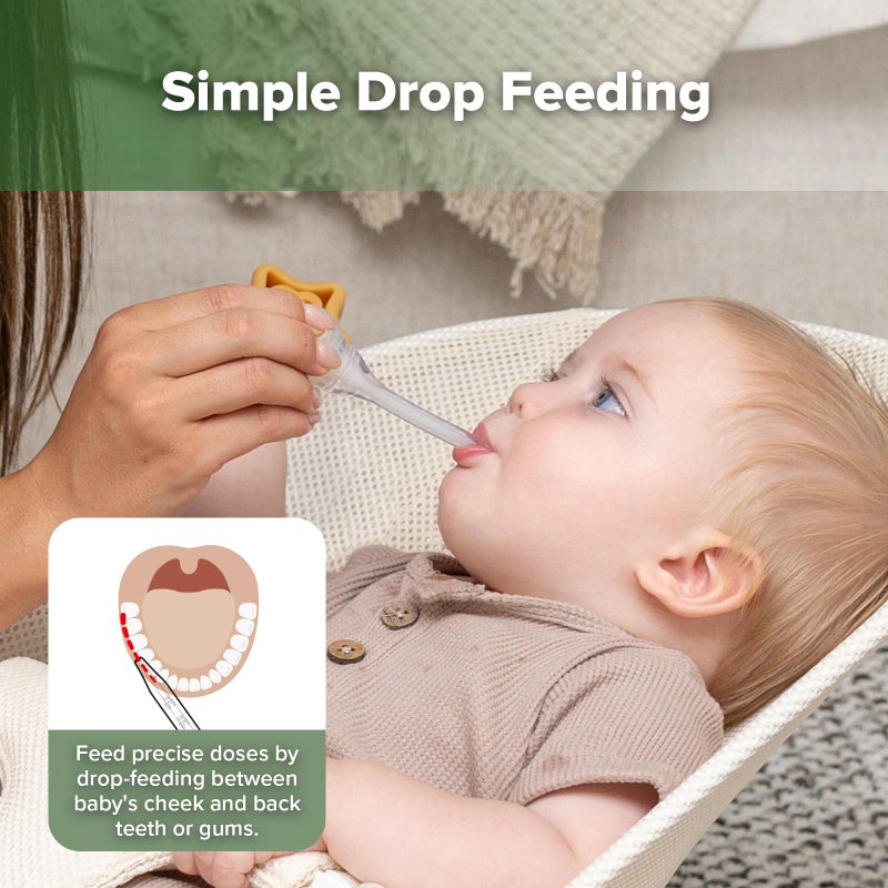 haakaa Baby Medicine Dispenser Set,Baby Essentials,Baby Medicine Syringe,Unique Silicone Ball Design,Medical-Grade Silicone,0 Months+ - Image 3