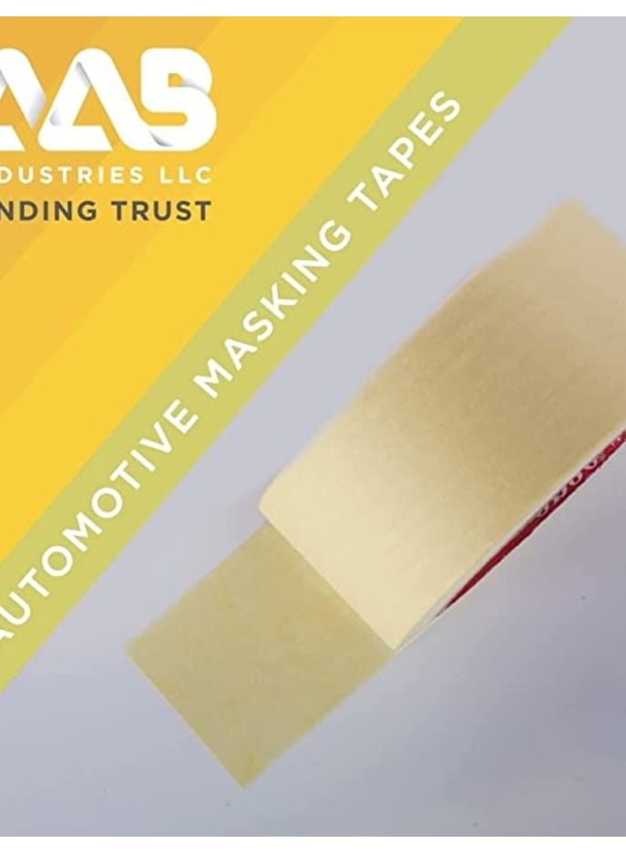 APAC High Temperature Masking Tape for Automotive Use, Painters Tape (1 Inch x 30 Yds, 3 Rolls) - Image 2