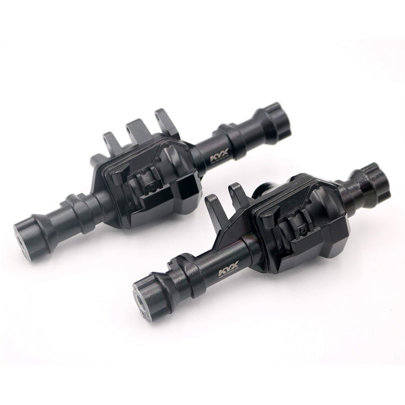 KYX Racing Metal Front Rear Axle Housing Axle Shell wBlack Cover for 110 RC Crawler TRX4 - Image 2