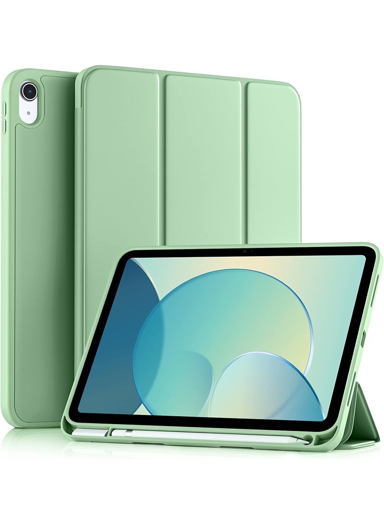 Theodor Slim Smart Case for iPad Air 11 Inch (M4 2026/ M3 2025/ M2 2024) Lightweight Slim Trifold Cover with Pencil Holder, Soft TPU Back, Auto Wake Sleep, Shockproof Protective Tablet Case - Matcha Green - Image 1