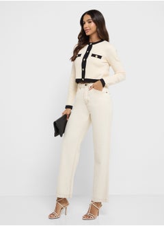 VERO MODA Knitted Contrast Cardigan  - Image 4