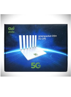 5G router from Zain, Green Packet brand, high speed and quality, with antenna