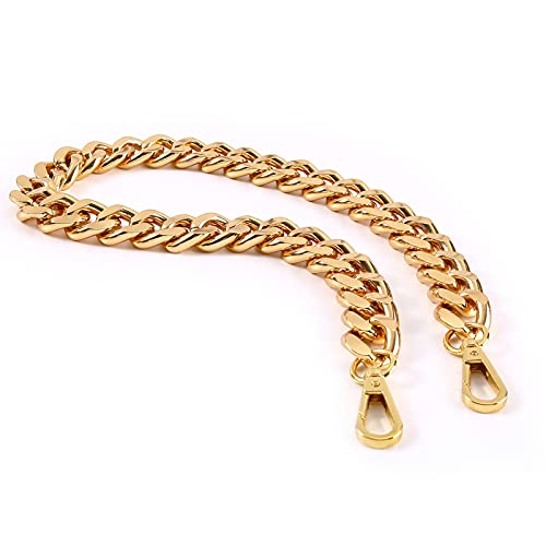 Yichain 25 Inch Trendy Chunky Metal Chain Purse Handle Shoulder Strap Replacement for Handbag (Yellow Gold) - Image 1