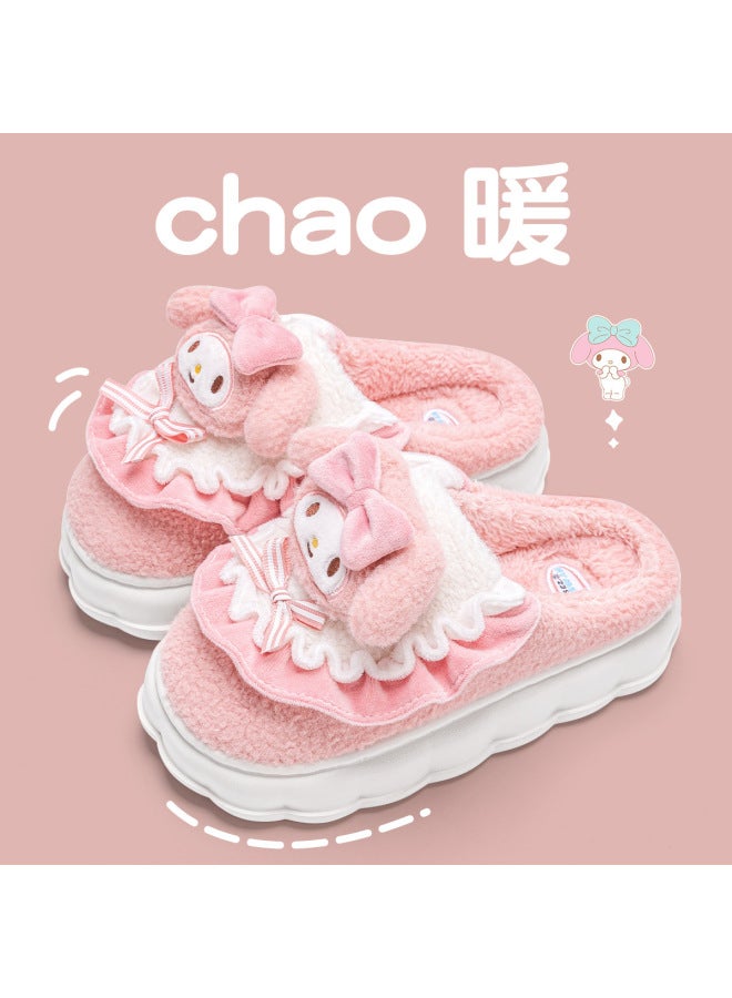 Cute Cinnamon Dog Cotton Slippers For Women, Winter  New Model, Indoor Home Children's Plush Slippers For Outdoor Wear In Autumn And Winter