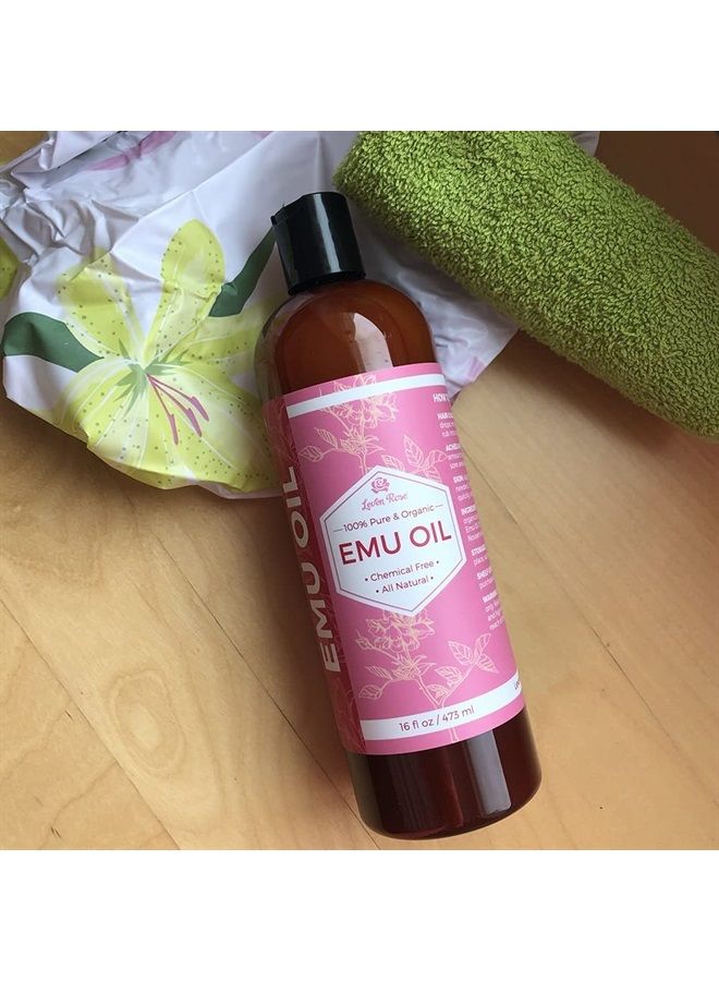 Leven Rose Emu Oil 100% Pure Natural Scar Minimizer Anti Aging Skin Moisturizer 16 oz - Image 3