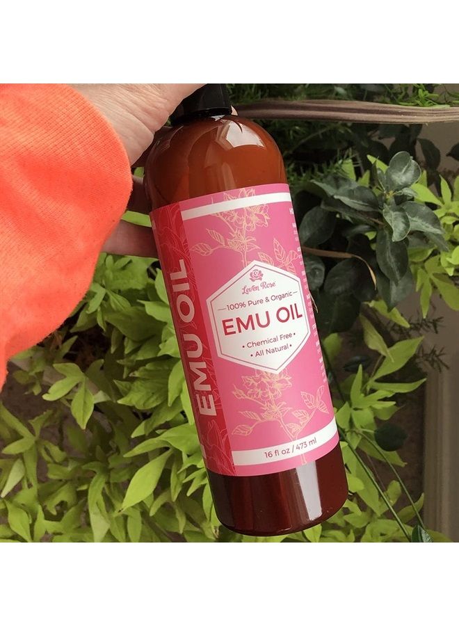 Leven Rose Emu Oil 100% Pure Natural Scar Minimizer Anti Aging Skin Moisturizer 16 oz - Image 2