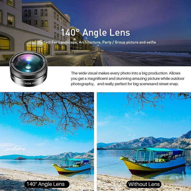 Miao Lab 11 in 1 Phone Camera Lens Kit - Wide Angle Lens & Macro Lens+Fisheye Lens/ND32/kaleidoscope/CPL/Color Lens Compatible with iPhone Samsung Sony and Most of Smartphone - Image 3
