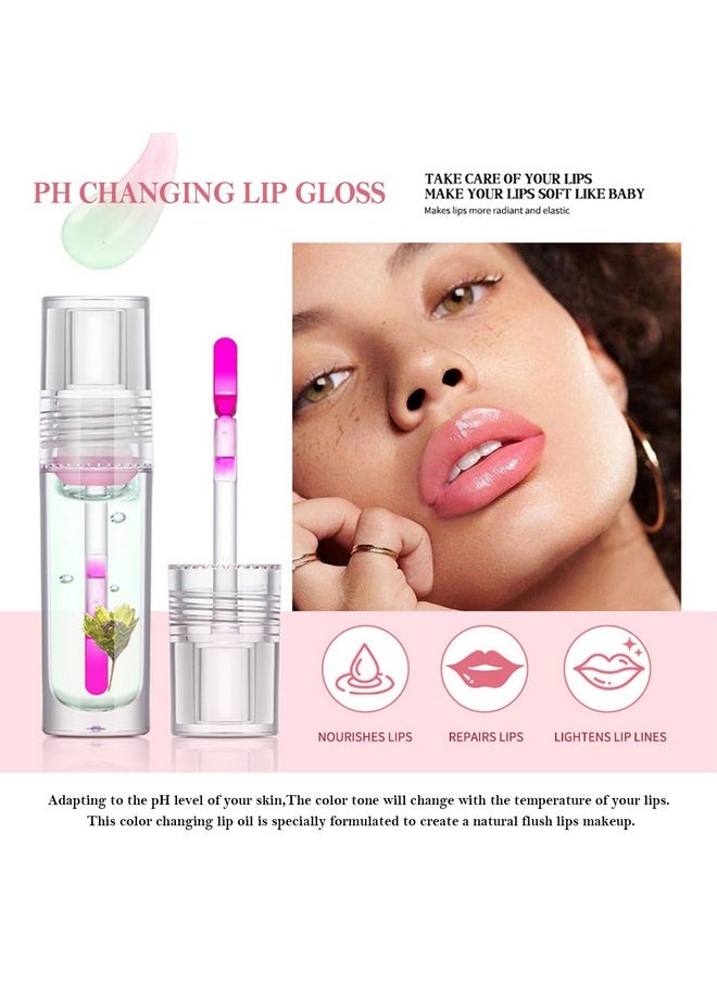 Aaiffey - Plumping Lip Glow Oilhydrating Tinted Lip Oil Color Changing Lip Gloss Floral Moisturizing Lip Balm Lip Care For Dry Lip Long Lasting Nourishing 3Pack - Image 1