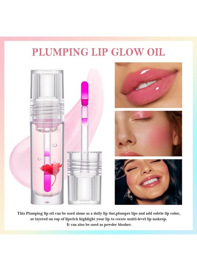 Aaiffey - Plumping Lip Glow Oilhydrating Tinted Lip Oil Color Changing Lip Gloss Floral Moisturizing Lip Balm Lip Care For Dry Lip Long Lasting Nourishing 3Pack - Image 1