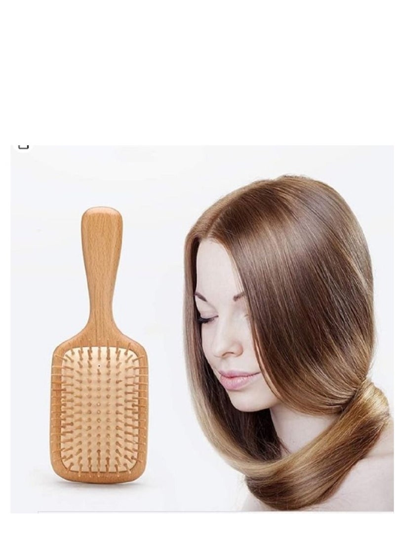 فرشاة شعر من الخشب ملائمة لجميع انواع الشعر للرجال والنساء والأطفال لشعر اكثر جمالا ونعومة - Image 4