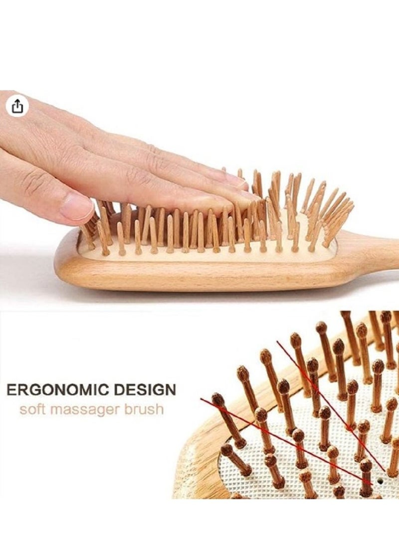 فرشاة شعر من الخشب ملائمة لجميع انواع الشعر للرجال والنساء والأطفال لشعر اكثر جمالا ونعومة - Image 5