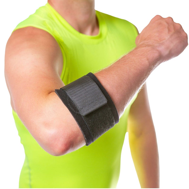 BraceAbility Counterforce Brace Tendonitis Strap Support Band for Tennis Golfers Elbow Pain