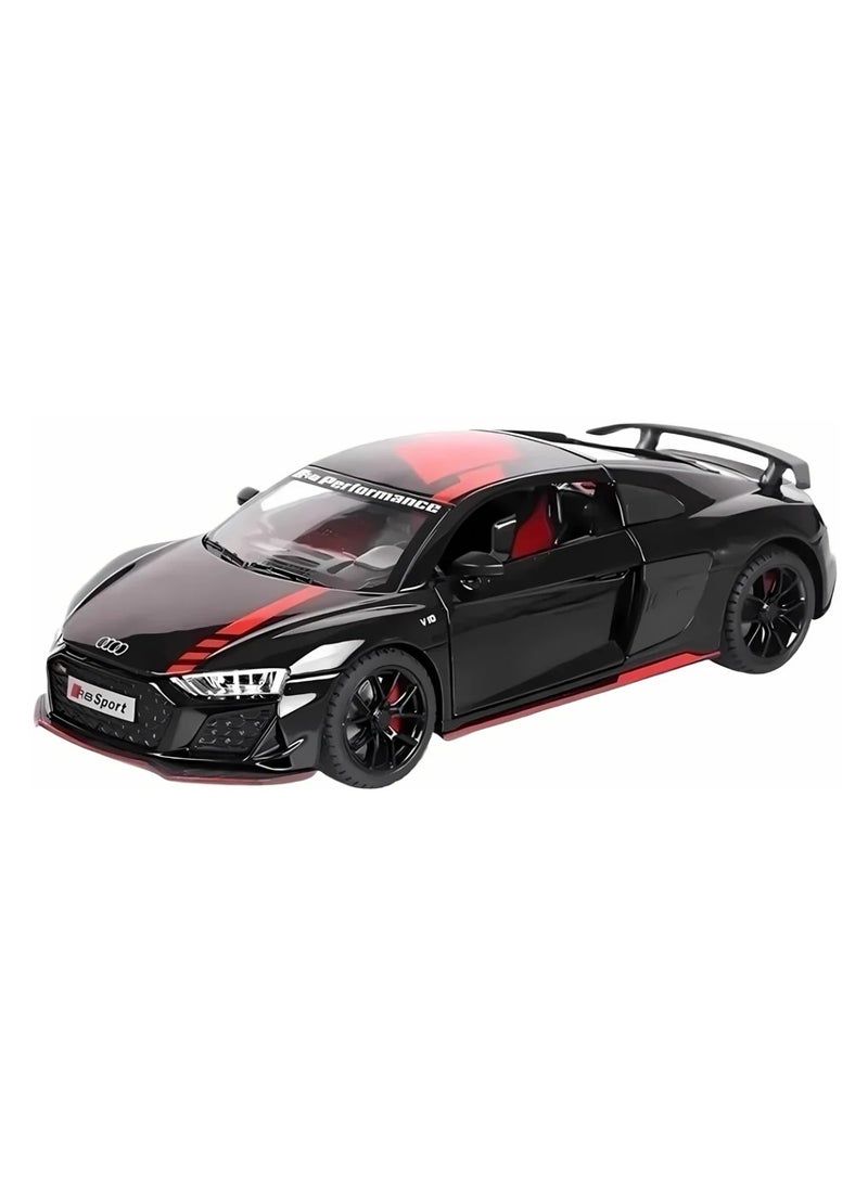 HAIZOL Audi R8 V10 Die-Cast Model Car 1:24 Scale | Alloy Body with Lights, Engine Sound & Pull-Back Action | Openable Doors | Premium Collectible Toy - Image 1