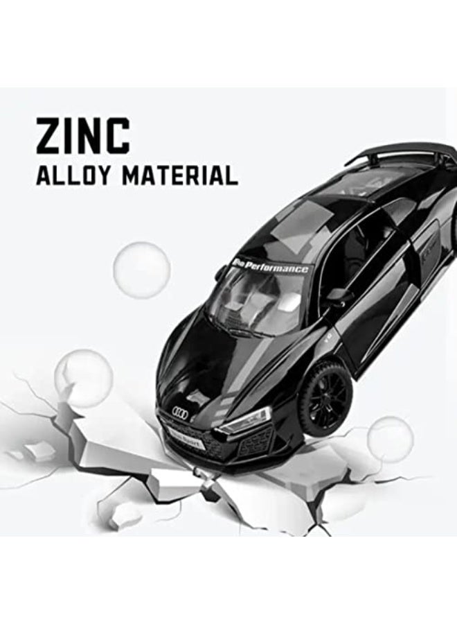 HAIZOL Audi R8 V10 Die-Cast Model Car 1:24 Scale | Alloy Body with Lights, Engine Sound & Pull-Back Action | Openable Doors | Premium Collectible Toy - Image 4