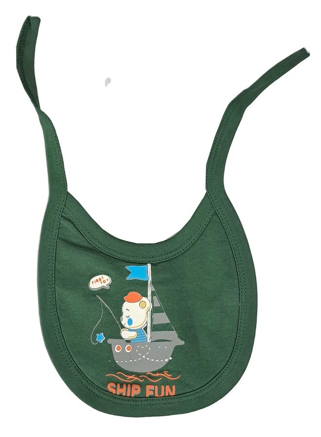 Ess Cubes Enterprise EssCubes Enterprise Super Soft Infant New Born Baby Boy and Baby Girls Clothes Shirt, Washable Diaper Nappy with Bib Set 3-6 Months (Green) - Image 5