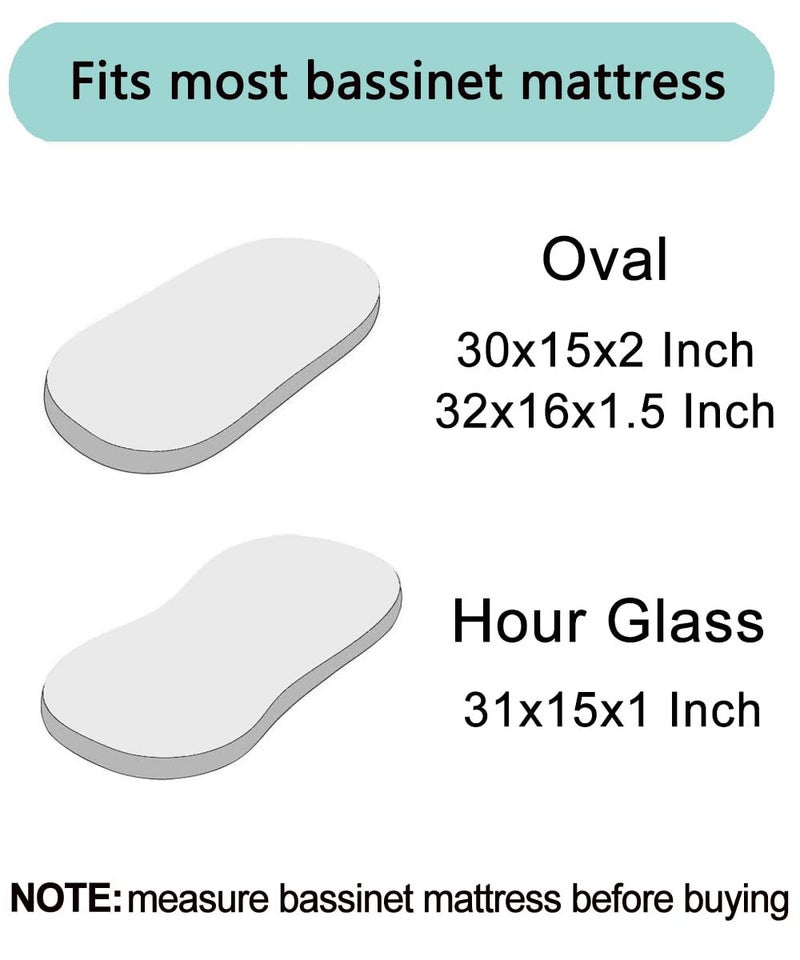 Pro Goleem Satin Bassinet Sheet Great for Baby Hair Soft Silk Feeling Sheet for Cradle or Bassinet Pad＆Mattress for Boys and Girls Gift for Newborn and Infant Black - Image 3