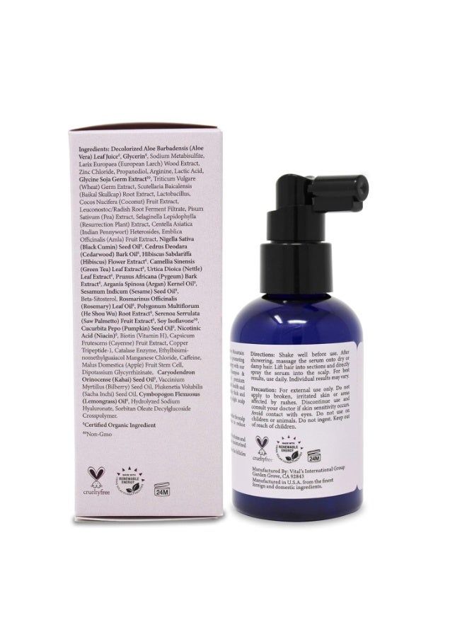 MOUNTAIN TOP MOUNTAIN TOP Hair Thickening Scalp Serum (4 Ounce / 118ml) with Argan Oil, Biotin, Caffeine, DHT Blockers, & Saw Palmetto - For Thicker, Healthier and Fuller Looking Hair - Image 4