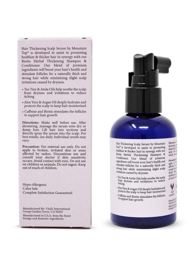 MOUNTAIN TOP MOUNTAIN TOP Hair Thickening Scalp Serum (4 Ounce / 118ml) with Argan Oil, Biotin, Caffeine, DHT Blockers, & Saw Palmetto - For Thicker, Healthier and Fuller Looking Hair - Image 3