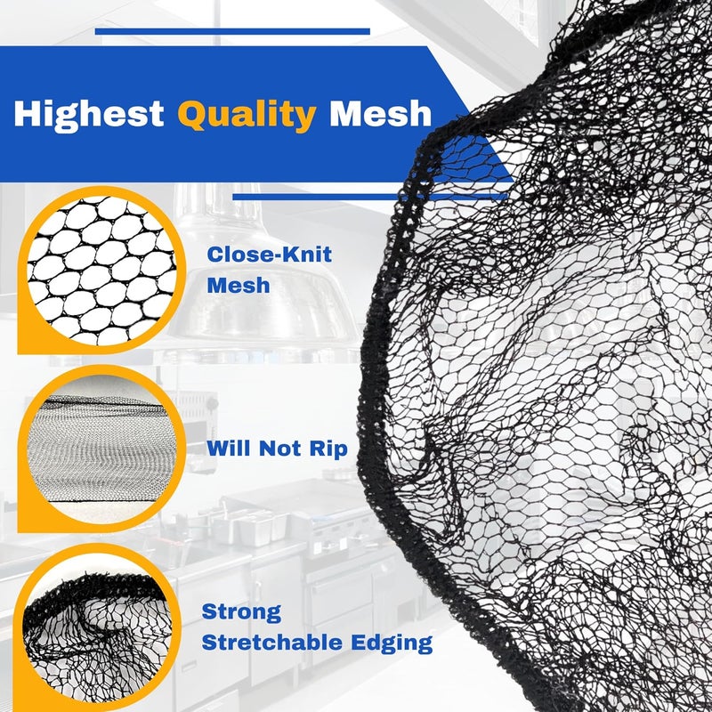 FRONTLINE Hair Nets 100 Pack Premium Invisible Nylon Mesh Hair Cover for Food Service Workers Disposable Cap Elastic Hairnet - Image 2