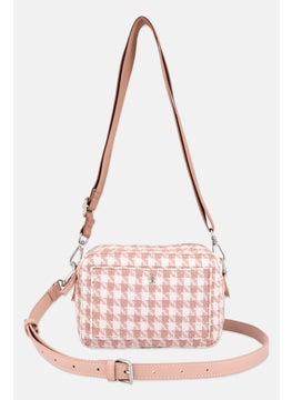 Moda Luxe Women Textured Cross Body Bag 19 L x 13 H x 7 W cm, Pink  - Image 2