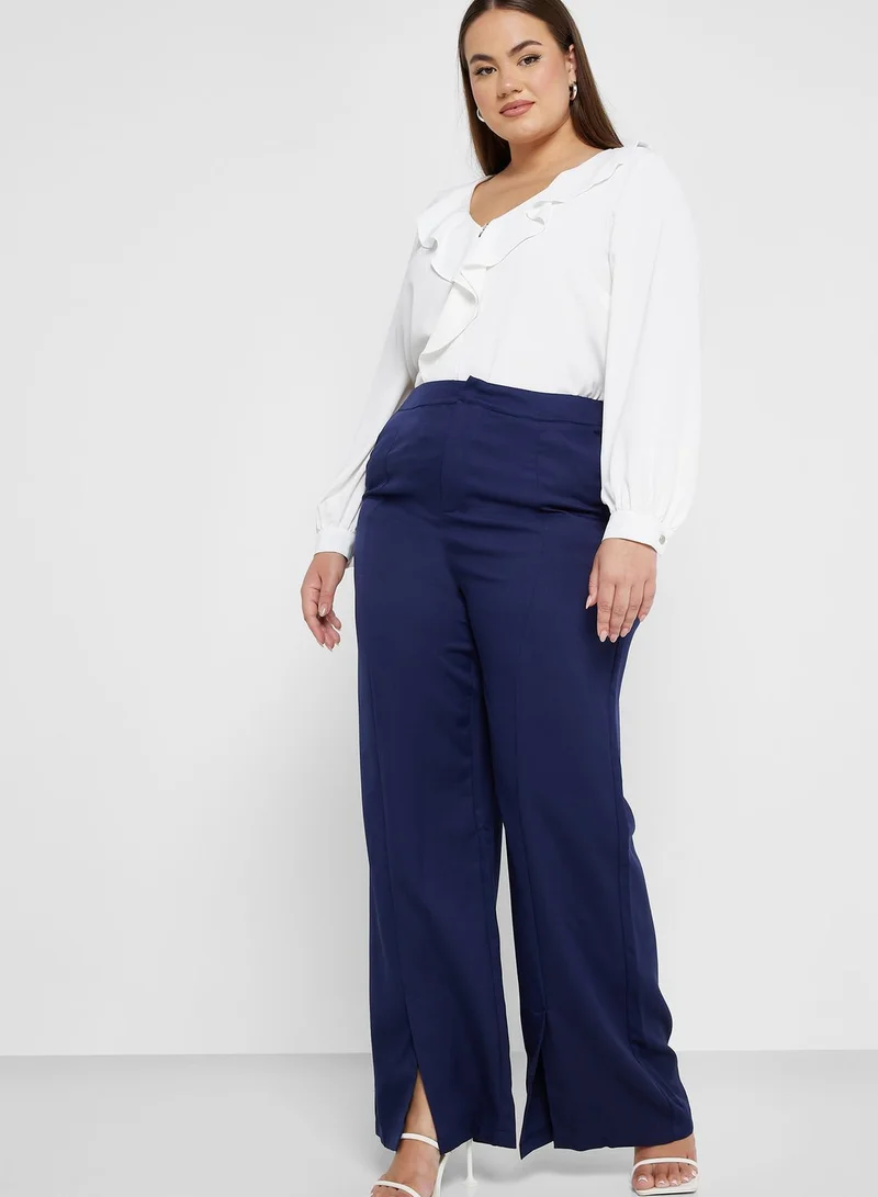 Ella Plus Seam Detail High Waist Pants