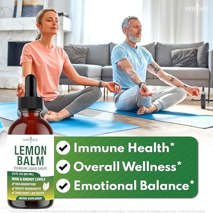 NEW AGE Lemon Balm Tincture - Mood Support Supplement - Lemon Balm Leaf Extract Drops - Vegan, Sugar & Alcohol-Free Calming Supplement - 8 fl oz - Image 3