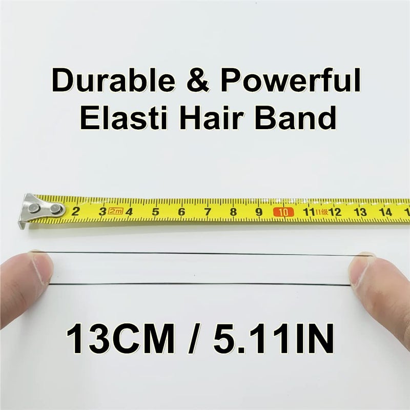 Tesvyns 1500pcs Mini Hair Rubber Bands, Non-slip Rubber Hair Bands for Girls, Elastic Hair Ties(0.5 inch) Black - Image 3