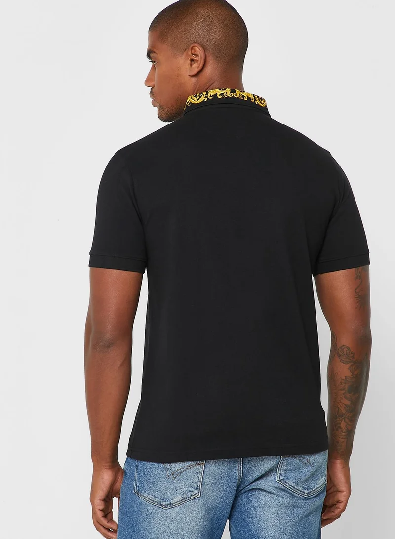 Seventy Five Print Collar Polo Shirt
