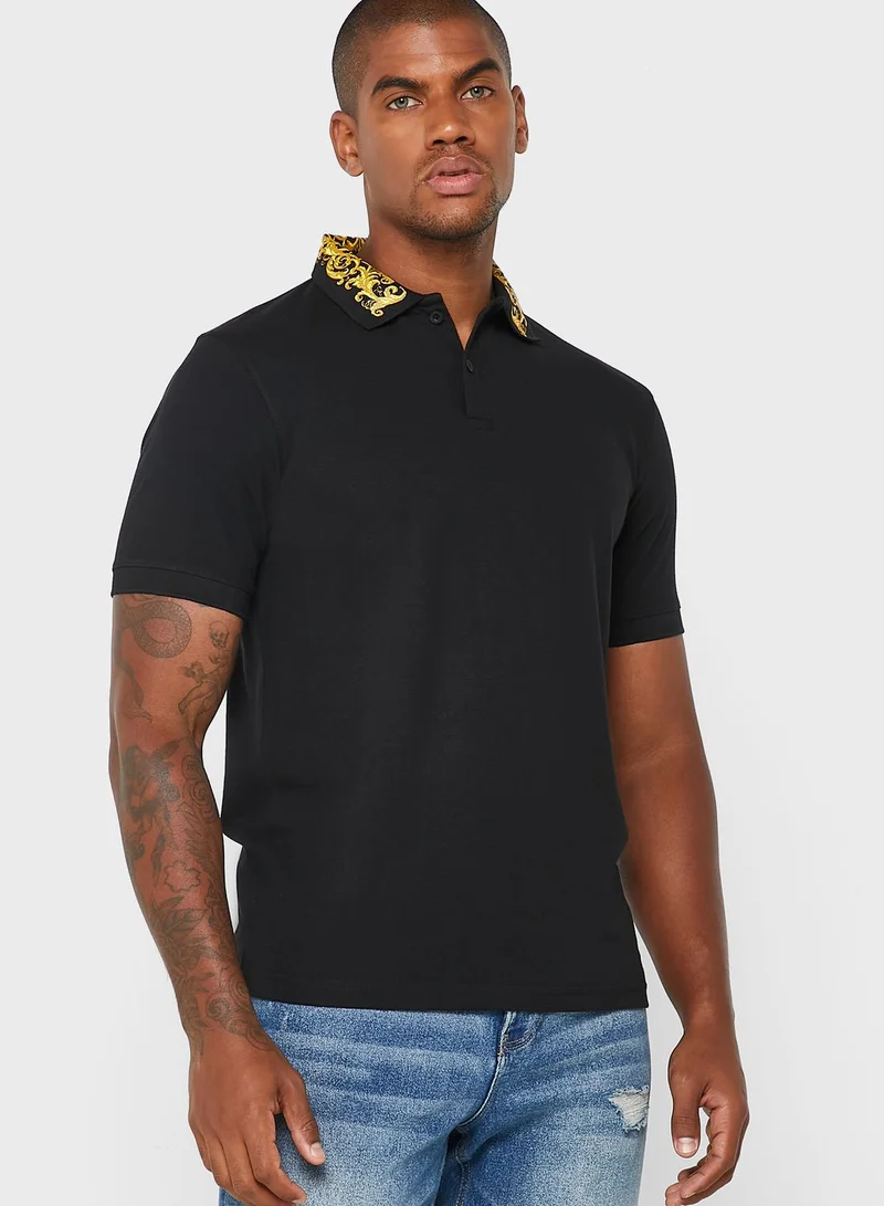 Seventy Five Print Collar Polo Shirt