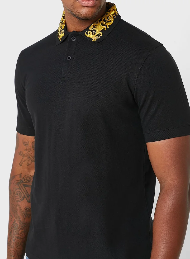 Seventy Five Print Collar Polo Shirt
