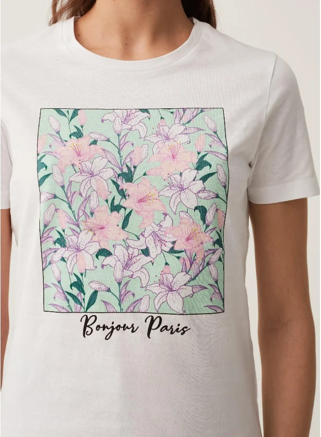 Ovs Ovs Cotton T-Shirt With Print