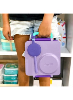 OMIE OmieBox Kids Utensils Set with Case - 2 Piece Plastic, Reusable Fork and Spoon Silverware with Pod for Kids (Lilac)  - Image 2