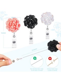 3 Pieces 24 Inch Retractable Badge Reels Rose Nurse Id Badge Holder Reel With 360 Degree Swivel Alligator Clip And Clear Card Holder For Office Worker Doctor Nurse Student (Black Pink White) - pzsku/Z6D54597D65DF2CA97BA6Z/45/_/1693829686/4a507abc-5951-4ae7-a957-b0c2166b6b8a