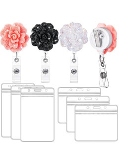 3 Pieces 24 Inch Retractable Badge Reels Rose Nurse Id Badge Holder Reel With 360 Degree Swivel Alligator Clip And Clear Card Holder For Office Worker Doctor Nurse Student (Black Pink White) - pzsku/Z6D54597D65DF2CA97BA6Z/45/_/1693829700/ddc27f17-3ce3-46bc-8218-a504e4942d6b