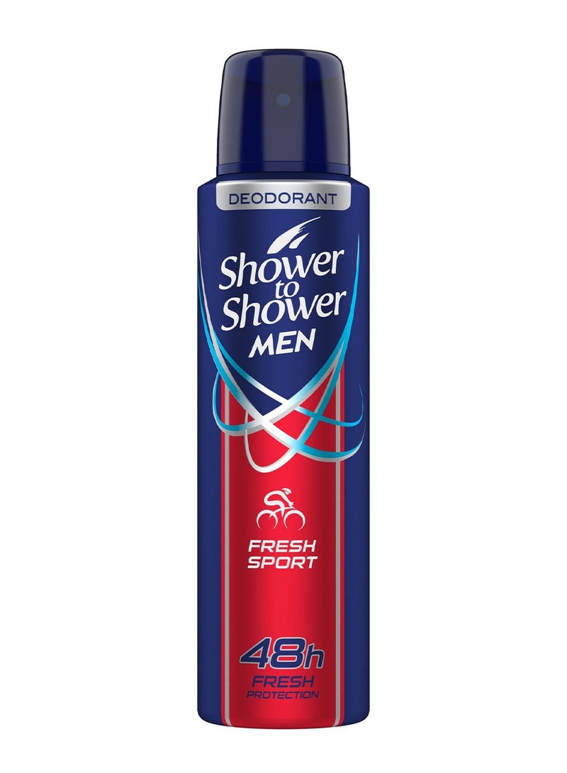 Shower To Shower FreshSport Men's Deodorant Spray 150ml
