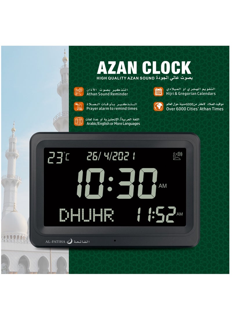 Azan Clock Muslim Prayer Times Alfajr azan Clock/Multifunctional Clock/Decorative Clock/Mosque Clock