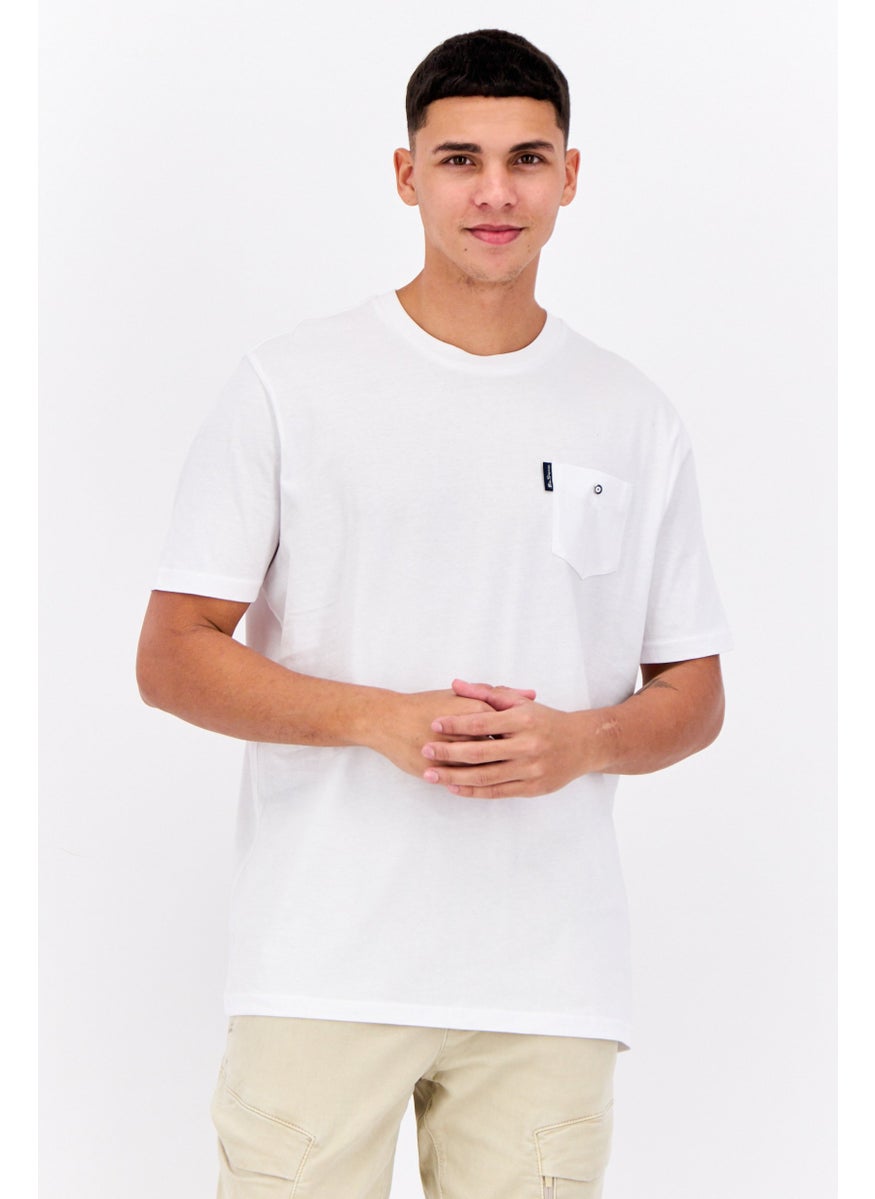 Ben Sherman - Men Crew Neck Short Sleeves Brand Logo  T-Shirt, White - Image 1