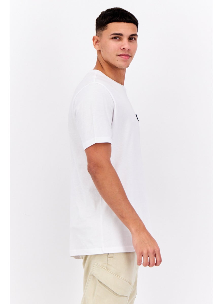 Ben Sherman - Men Crew Neck Short Sleeves Brand Logo  T-Shirt, White - Image 1