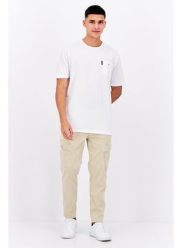 Ben Sherman Men Crew Neck Short Sleeves Brand Logo  T-Shirt, White  - Image 4