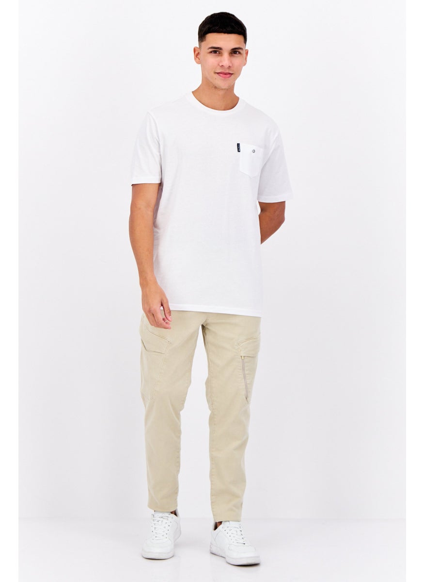 Ben Sherman - Men Crew Neck Short Sleeves Brand Logo  T-Shirt, White - Image 1
